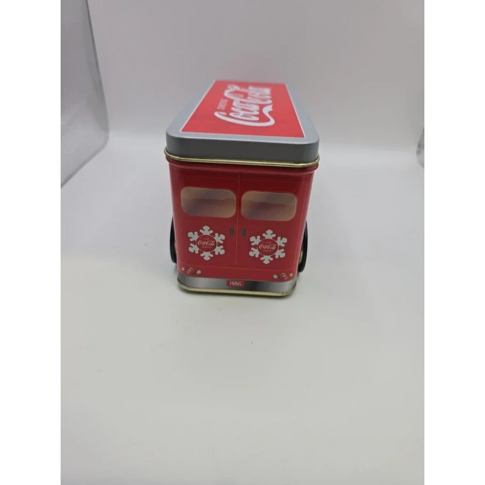 Coca-Cola Coke Delivery Truck Tin with Wheels & 2 Compartments with Santa Claus
